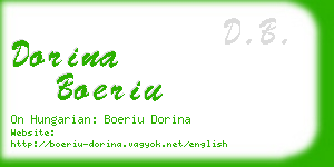 dorina boeriu business card